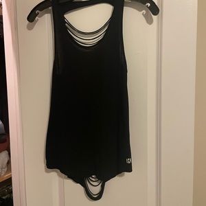 Koral activewear black open back tank